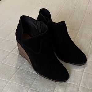 Black Wedge Ankle Boots